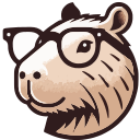 jaxspec logo: a capybara wearing glasses